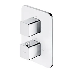 Omnires PARMA termostatyczna bateria prysznicowo-wannowa podtynkowa, chrom/biały połysk PM7436CRB