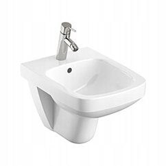 GEBERIT Geberit Selnova Compact Bidet wiszący, B35cm, H34.5cm, T48cm, krótki, kształt geometryczny, z przele KOŁO M35104000 GEB-500.272.01.7
