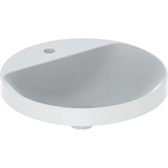 GEBERIT Geberit Variform Umywalka wpuszczana w blat, okrągła, z półką, D48cm, H17.8cm, bez przelewu, z otwor GEB-500.707.01.2