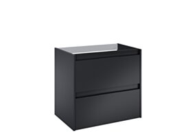 ROCA ALPINE Szafka łazienkowa 70 cm z 2 szufladami, do kompletacji z umywalką Victoria lub blatem, Czarny CR-A857864532