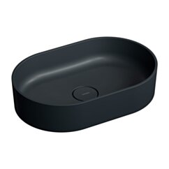 Omnires OVO M+ umywalka nablatowa, 55 x 36 cm, black lava mat OVOUNBLV