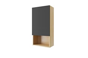 Excellent Tuto szafka wisząca wnękowa z frontem prawa 40x80 cm, dąb/szary MLEX.0107.400.BLGR