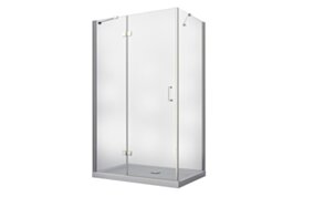 BESCO PMD Kab.VIVA prostokątna 120x80x195 lewa szk.czyste   BESCO BE-VPL-128-195-C