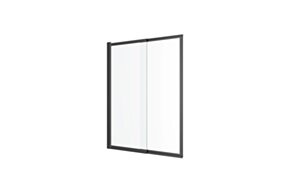 Excellent Liner parawan nawannowy 110x140 cm rozsuwany 2-częściowy lewy / prawy, czarny mat KAEX.2930.1100.LP