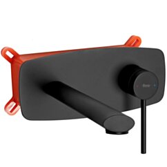 Rea BATERIA UMYWALKOWA PODTYNKOWA OVAL CZARNA + BOX REA-B8860