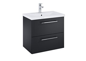 ROCA ROMA COMPACT Szafka łazienkowa 60 cm z 2 szufladami, do kompletacji z umywalką Hebe, czarny mat(nr elita 168519 ) CR-A857952532