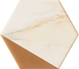 Tubądzin PTD FLARE gold hex dekor 12.5x11 (36) DS-02-588-0125-0110-1-012