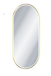 Excellent Corido lustro łazienkowe 100x50 cm owalne, oświetlenie LED mata grzewcza, złoty połysk DOEX.CO100.050.GL