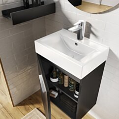 Elita SET TINY 45 1D umywalka z szafką  BLACK HG RE020450153510