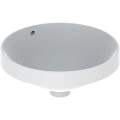 GEBERIT Geberit Variform Umywalka wpuszczana w blat, okrągła, D40cm, H17.8cm, z przelewem, bez otworu na bat KOŁO 500.700.01.6 GEB-500.700.01.2