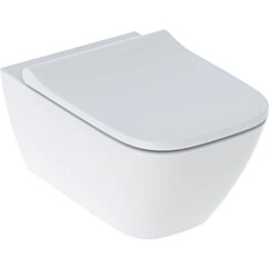 GEBERIT Geberit Smyle Square Zestaw wiszącej miski WC, lejowa, B35.5cm, H37.5cm, T54cm, ukryte mocowania, Ri GEB-500.683.00.2