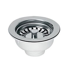 MCALPINE Spust zlewozmywakowy 11/2"x113mm z sitkiem wyciąganym ze stali nierdzewnej SYF-BSW50P-POL