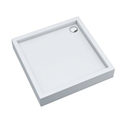 Schedline Brodzik akrylowy zintegrowany z nośnikiem Stabilsound Plus® oraz obudową akrylową przeciągniętą do podłogi Favory Plus 90x90x16 cm, kwadratowy, Gwarancja 10 lat
