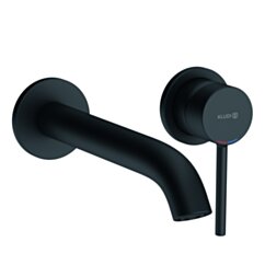 KLUDI KLUDI BOZZ ścienna bateria umywalkowa, wylewka 230 mm; czarny mat KLU-382453976