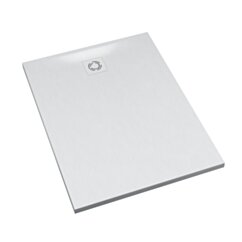 Schedline Brodzik kompozytowy Stabilsound Plus® Magnific White Stone 80x100x4 cm, prostokątny, Gwarancja 15 lat