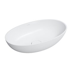 Omnires SHELL M+ umywalka nablatowa, 60 x 35 cm, biały mat SHELLUNBM