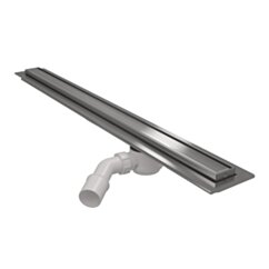 MCALPINE Odpływ liniowy 800mm OMEGAslim, stal szczotkowana SYF-MPCD800-O-B-NT