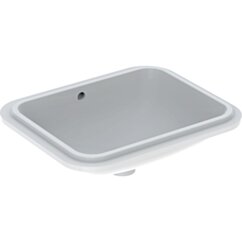 GEBERIT Geberit Variform Umywalka podblatowa, prostokątna, B53cm, H17.8cm, T44cm, z przelewem, bez otworu na GEB-500.761.01.2