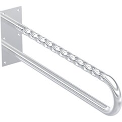 KOŁO LEHNEN FUNKTION Poręcz WC ścienna łukowa stała 700mm, falista FKH-L1054402