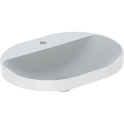 GEBERIT Geberit Variform Umywalka wpuszczana w blat, eliptyczna, B60cm, H17.8cm, T45cm, bez przelewu, z otwo KOŁO 500.734.01.6 GEB-500.734.01.2