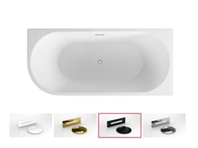 BESCO PMD Wanna ZOYA 150x75 PRAWA + zestaw czarny     BESCO BE-WAS-150-ZPC