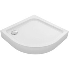 Laveo Brodzik półokrągły 80x80 cm biały Bresso JBD_686Z
