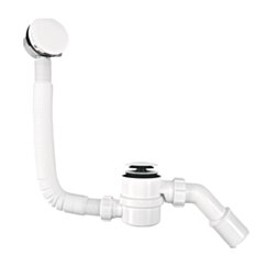 MCALPINE Syfon wannowy mech.napeł.klik-klak /nowa wersja z przel. 1M.do cięcia biały SYF-HCN2600CC-15MM-WH
