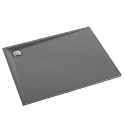 Schedline Brodzik kompozytowy Stabilsound Plus® Libra Anthracite Stone 90x160x4 cm, prostokątny, Gwarancja 15 lat