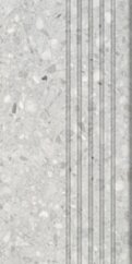 Tubądzin PTU MACCHIA grey MAT stopnica podłogowa 59.8x29,8 ST-01-266-0598-0298-1-029