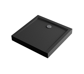 Excellent Forma Compact X brodzik kwadratowy 80x80 cm struktura, wysoki, czarny mat BREX.1402.080.080.BLC