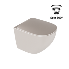 Excellent Luqa miska WC 48 cm wisząca bezrantowa, z system spłukiwania Spin 360, z deską wolnoopadającą, cappucino mat CEAC.6403.K.6405.480.CAM