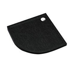 Schedline Brodzik akrylowy Sharper Black Stone 80x80x4,5 cm R55, półokrągły, Gwarancja 7 lat