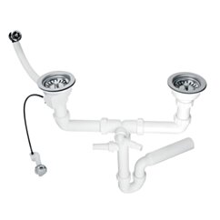 MCALPINE Syfon zlew.2-k+spust 3,5 z przel,sp.z mech.autom. SYF-HC7HC12-POL2-25