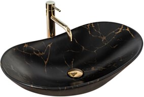 Rea UMYWALKA ROYAL MARBLE BLACK  MATT - NABLATOWA REA-U7478