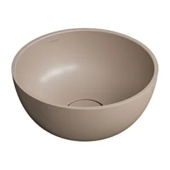 Omnires SHELL M+ umywalka nablatowa, Ø35 cm, dune beige mat SHELL350UNDB