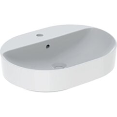 GEBERIT Geberit Variform Umywalka stawiana na blat, eliptyczna, B60cm, H15.8cm, T45cm, z przelewem, z otwore KOŁO 500.777.01.6 GEB-500.777.01.2