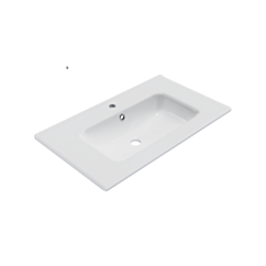 Excellent Pik umywalka meblowa 81x46,5 cm prostokątna z otworem na baterię, biały połysk CEEX.6517.800.WH