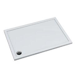 Schedline Brodzik kompozytowy Stabilsound Plus® Estima 75x180x4,5 cm, prostokątny z odpływem w narożniku, Gwarancja 15 lat