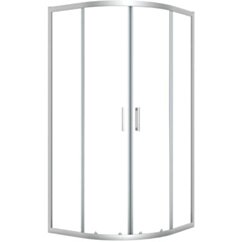 Laveo Kabina prysznicowa 90x90 cm półokrągła chrom połysk/szkło przezroczyste Bresso JKD_096Z