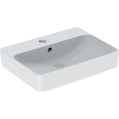 GEBERIT Geberit Variform Umywalka stawiana na blat, prostokątna, B60cm, H15.8cm, T45cm, z przelewem, z otwor KOŁO 500.780.01.6 GEB-500.780.01.2
