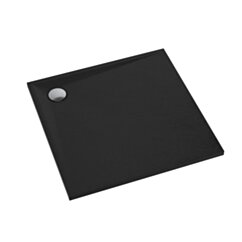 Schedline Brodzik kompozytowy Stabilsound Plus® Libra Black Stone 80x80x3 cm, kwadratowy, Gwarancja 15 lat