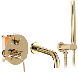 Rea BATERIA WANNOWA PODTYNKOWA LUNGO ZŁOTA + BOX REA-P4563