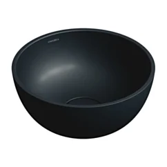 Omnires SHELL M+ umywalka nablatowa, Ø35 cm, black lava mat SHELL350UNBLV