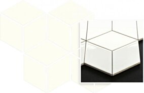 Paradyż Uniwersalna Mozaika Prasowana Bianco Paradyz Romb Hexagon 20,4x23,8 G1