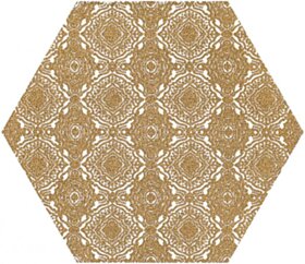 Paradyż Shiny Lines Gold Heksagon Inserto E 19,8x17,1 G1
