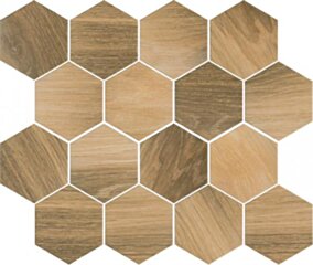 Paradyż Uniwersalna Mozaika Prasowana Wood Natural Mix Heksagon Mat 22x25,5 G1