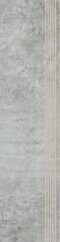 Paradyż Scratch Grys Stopnica Prosta Nacinana Mat. 29,8x119,8 G1