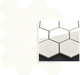 Paradyż Uniwersalna Mozaika Prasowana Bianco Paradyz Hexagon 22x25,5 G1