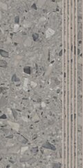 Paradyż Terazzo Grey Stopnica Nacinana Mat 29,8x59,8 G1