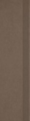 Paradyż Intero Brown Stopnica Prosta Nacinana Mat. 29,8x119,8 G1